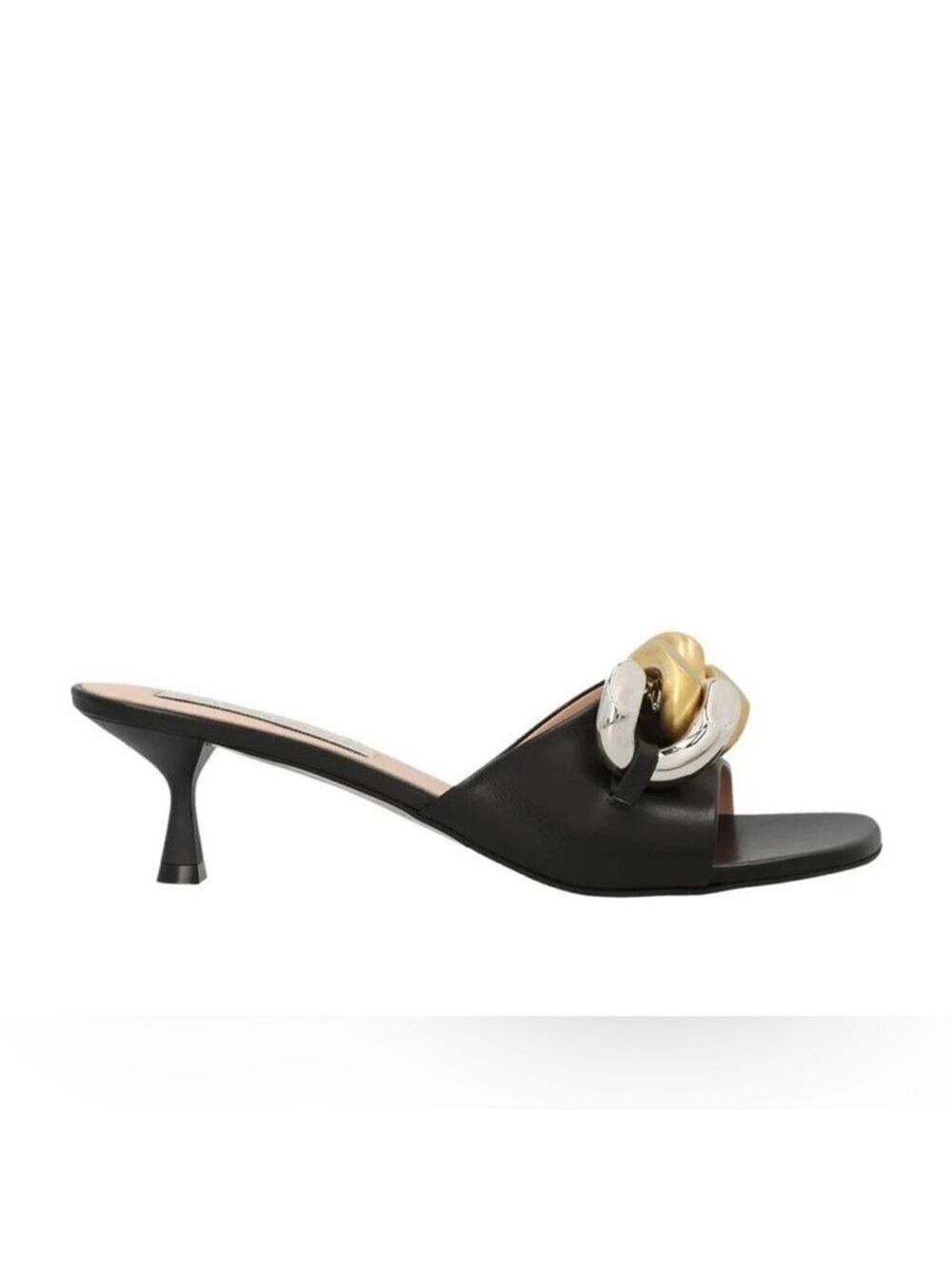NIB Stella McCartney Falabella Chain Embellished Slip On Mules